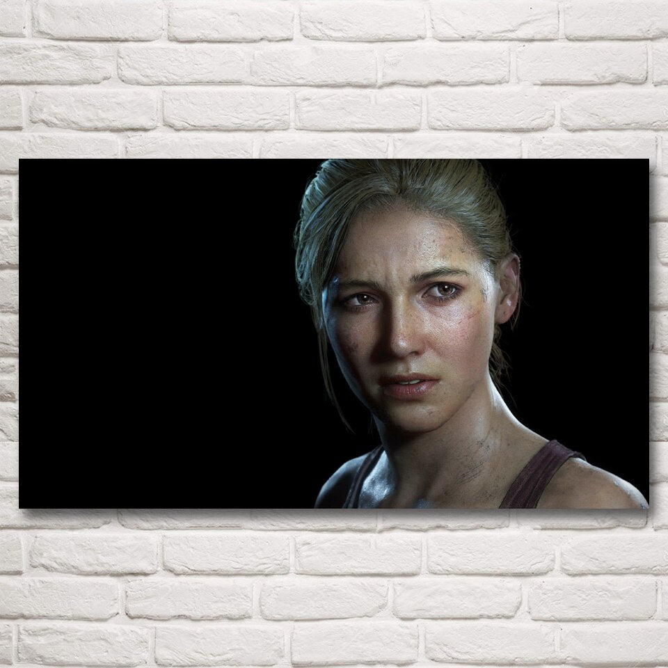 FOOCAME Uncharted 4 A Thiefs End Modern Home Decor Living Room Silk Painting Game Posters and Prints Wall Pictures Decoration