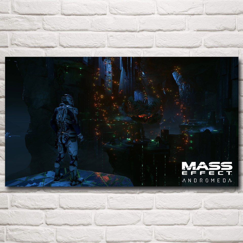 Mass Effect 2 3 4 Shooting Action Game Posters and Prints Bedroom Living Room Art Silk Painting Picture Modern Home Decoration