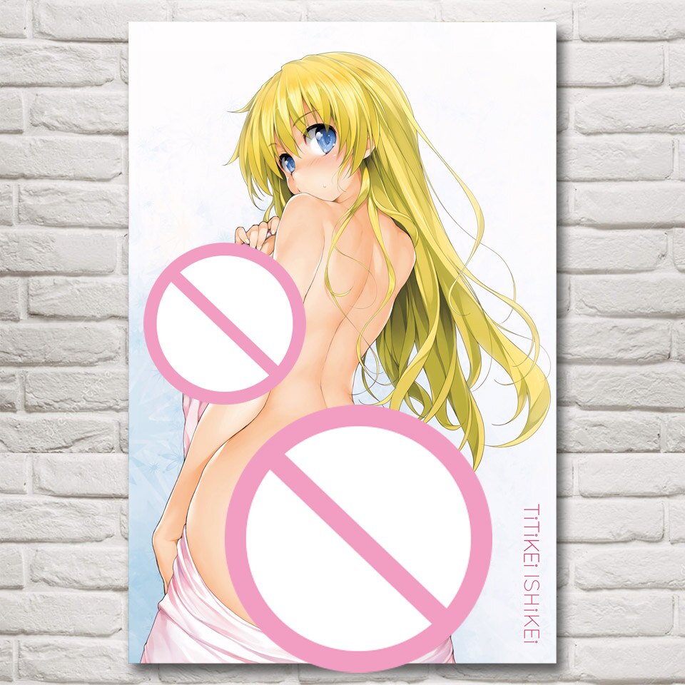 Naked Woman Nude Girls Anime Posters and Prints Silk Sexy Wall Art Living Room Decor Painting Decoration Bedroom Home Pictures