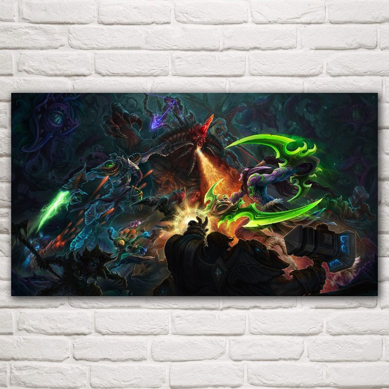 Sylvanas Windrunner Heroes Of The Storm Game Posters and Prints Wall Art Silk Painting Modern Home Decoration Living Room