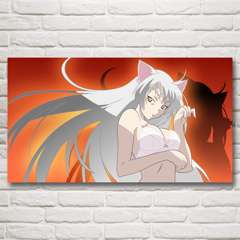 Girls Oshino Shinobu Monogatari Series Art Silk Anime Posters and Print Home Decoration Picture Living Room Paintings Wall Decor