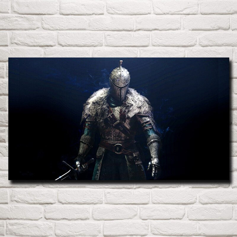 Warrior Sword Digital Dark Souls Video Games Posters and Prints Wall Art Silk Home Pictures Decoration Painting Living Room