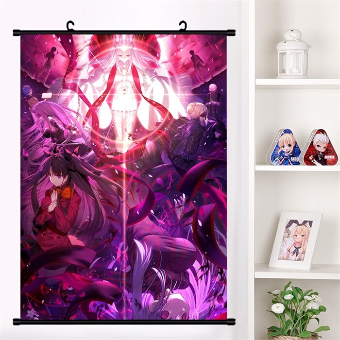 Japan Anime Fate/stay night Tohsaka Rin Sexy Cosplay Wall Scroll Mural Poster Wall Hang Poster Otaku Home Art Decor Collect Gift