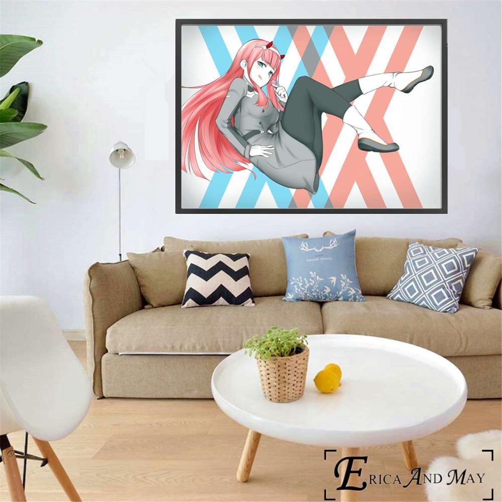 Darling In The Franxx Sexy Anime Figures Canvas Prints Modern Painting Posters Wall Art Pictures For Living Room Decoration