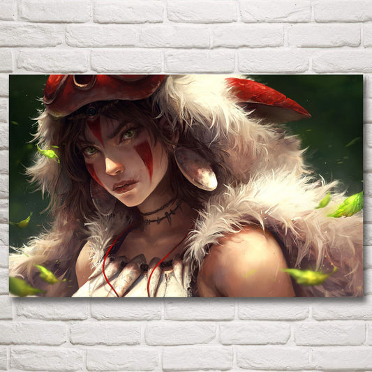 Princess Mononoke Forest Hayao Miyazaki Anime Posters and Prints Art Silk Paintings Wall Decor Home Pictures Living Room Bedroom