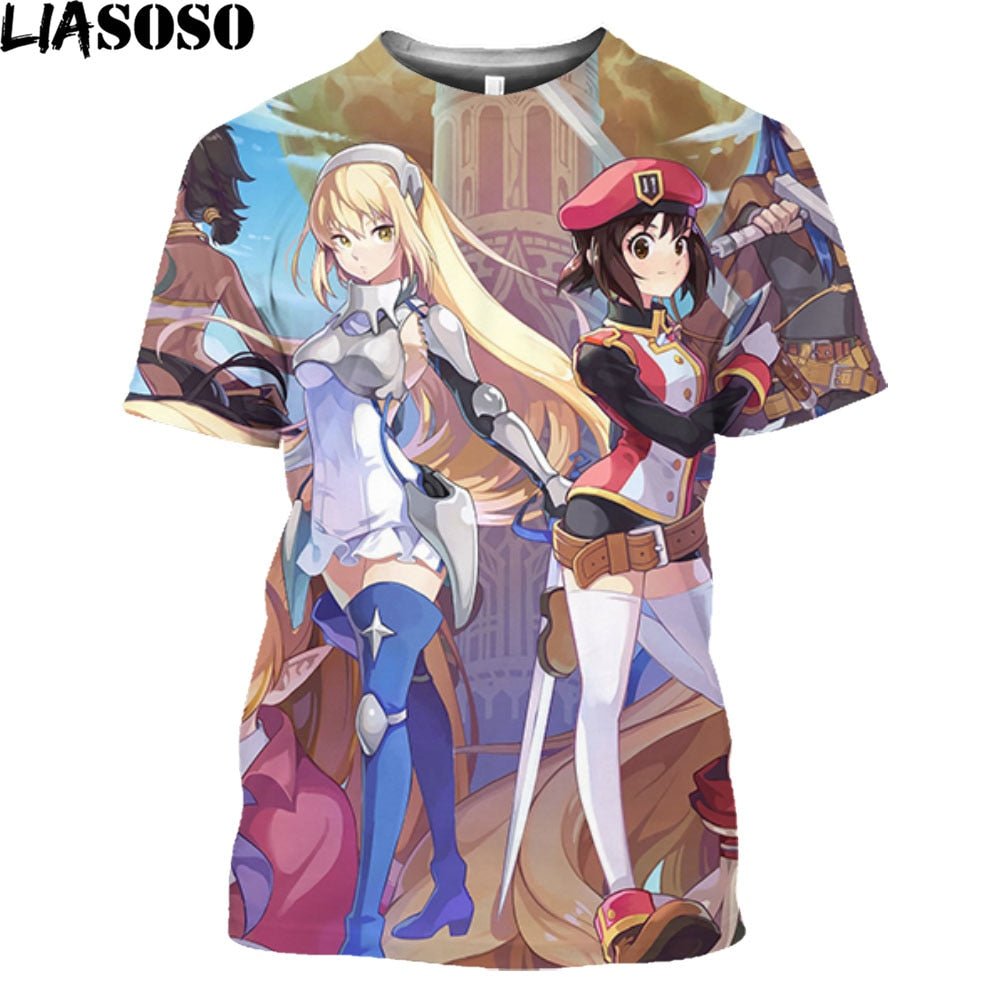 Anime Danmachi Hestia Naked Beauty Girl Print Graphic T Shirt Homme Sexy Virgin Killer Uniform Temptation Alternative Clothing