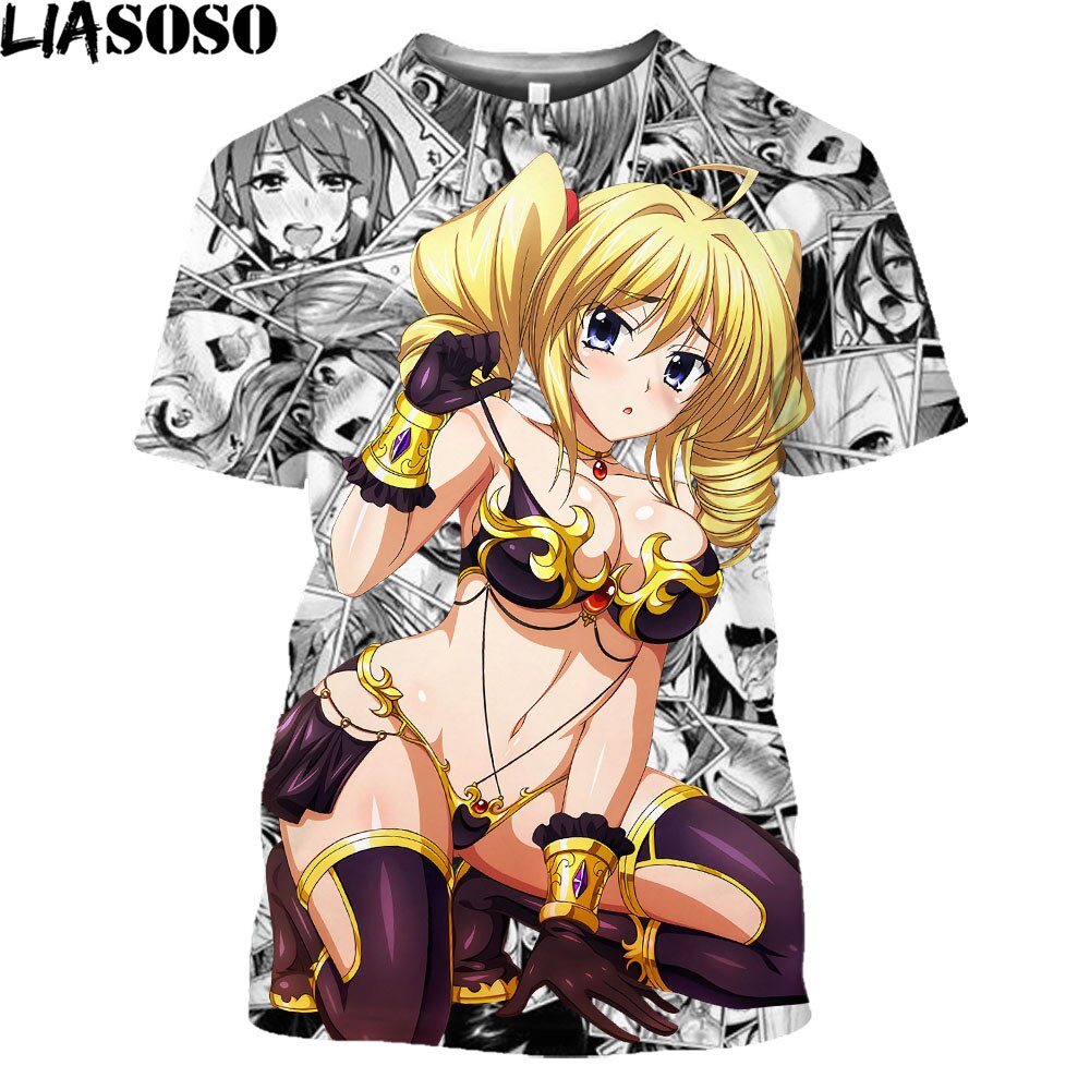 LIASOSO High School DXD Anime Men Women T Shirt 3D Prnt Sexy Girl Rias Kawaii Clothes Hentai Alternative Harajuku T-shirt