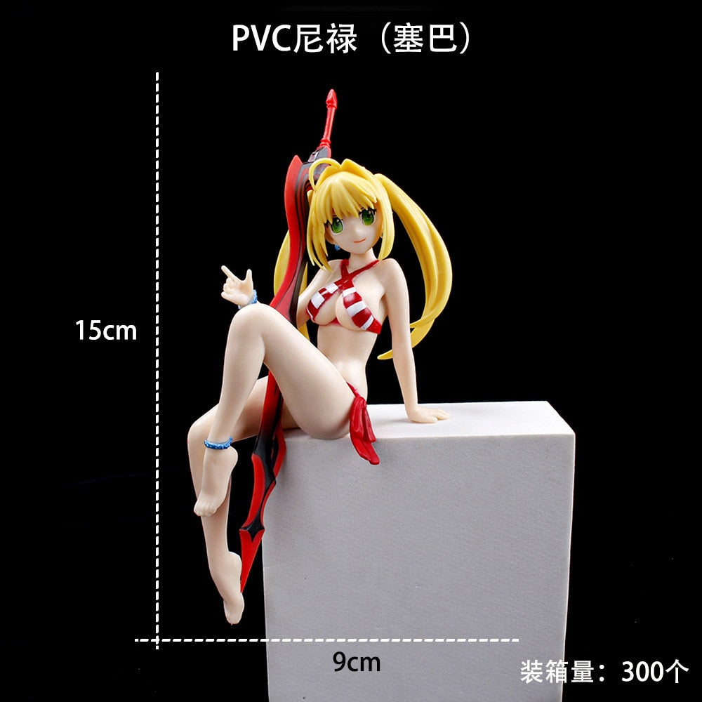 11-16cm Anime Sword Art Online Yuuki Asuna Noodle Stopper Sexy Girls PVC Action Figure Model Toys