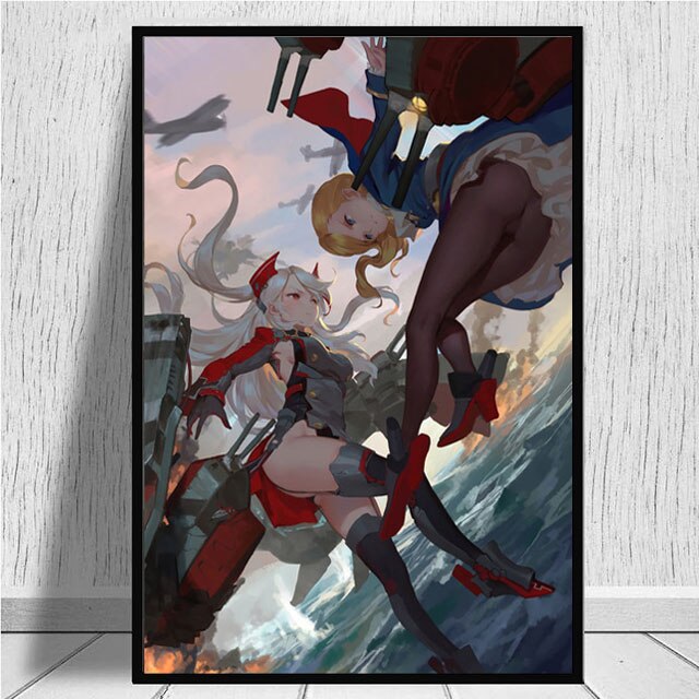 Canvas Nordic Painting Wall Art Azur Lane Prinz Eugen Anime Printed HD Sexy Poster Modular Pictures Home Decor Modular No Framed