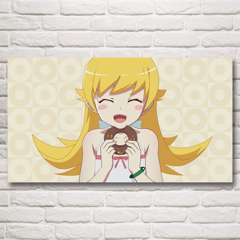 Girls Oshino Shinobu Monogatari Series Art Silk Anime Posters and Print Home Decoration Picture Living Room Paintings Wall Decor