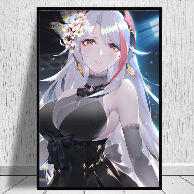 Canvas Nordic Painting Wall Art Azur Lane Prinz Eugen Anime Printed HD Sexy Poster Modular Pictures Home Decor Modular No Framed