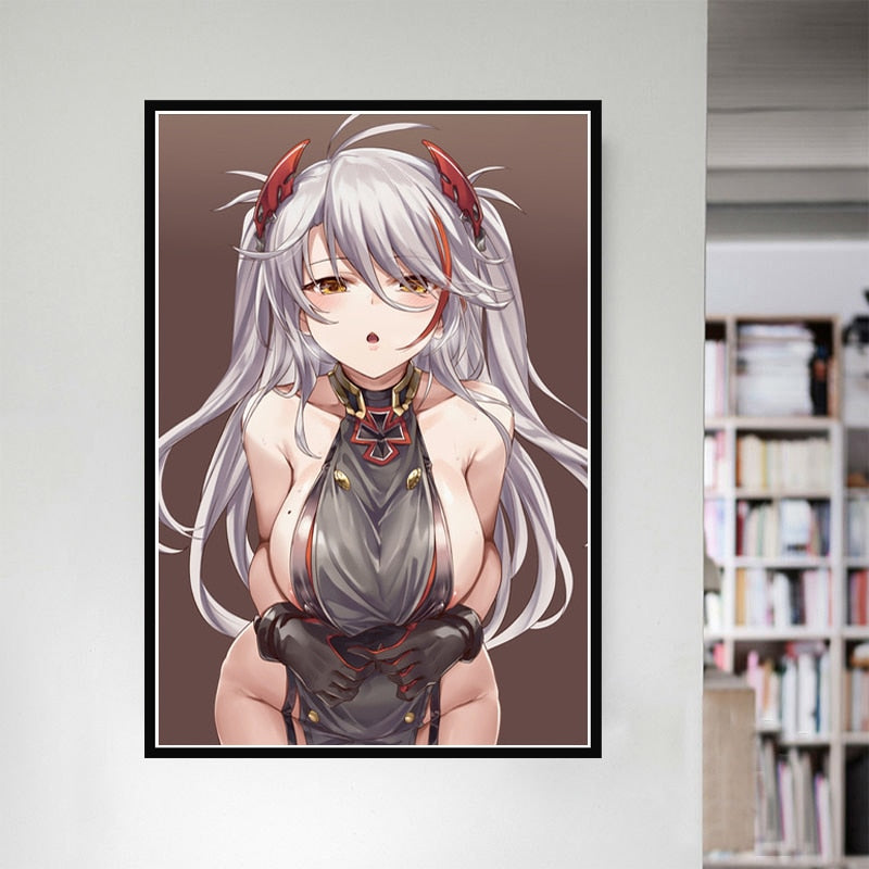 Canvas Nordic Painting Wall Art Azur Lane Prinz Eugen Anime Printed HD Sexy Poster Modular Pictures Home Decor Modular No Framed