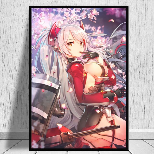 Canvas Nordic Painting Wall Art Azur Lane Prinz Eugen Anime Printed HD Sexy Poster Modular Pictures Home Decor Modular No Framed