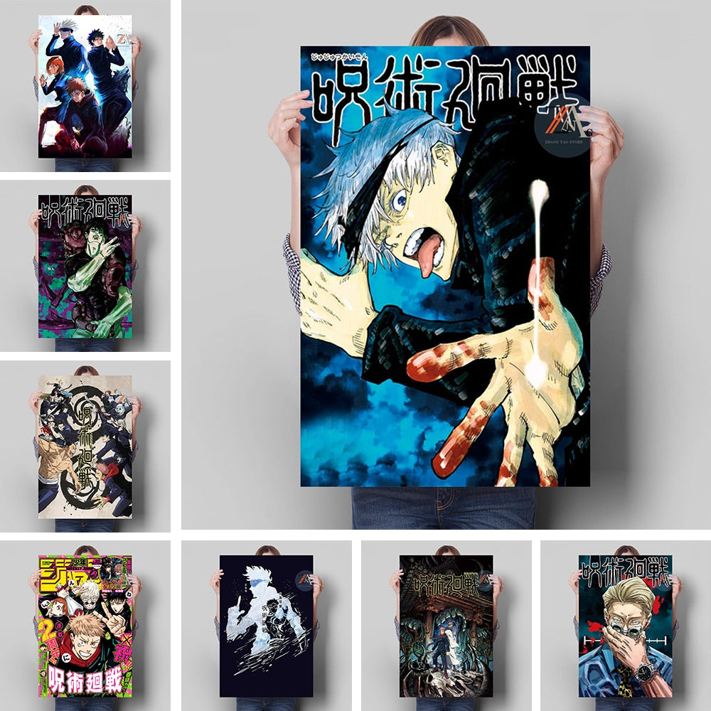 Anime Poster Jujutsu Kaisen Series Character Pictures Canvas Painting Printed Wall Art Modern Use In Children's Home Room Decor