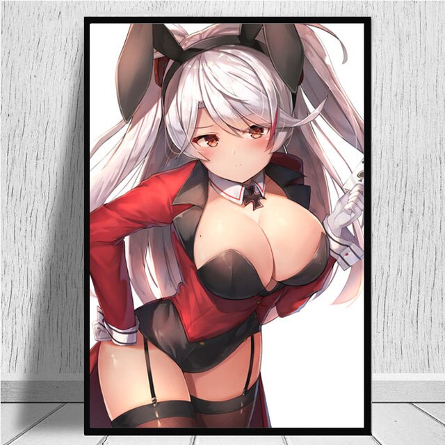 Canvas Nordic Painting Wall Art Azur Lane Prinz Eugen Anime Printed HD Sexy Poster Modular Pictures Home Decor Modular No Framed