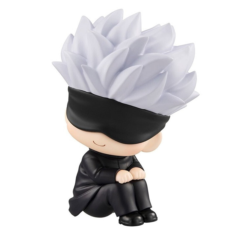 10cm Anime Jujutsu Kaisen Figure Itadori Yuji Gojo Satori Fushiguro Megumi Kugisaki Kawaii Toy Car Decoration PVC Model Gift