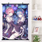 Anime Re:zero kara hajimeru isekai seikatsu Rem Ram Emilia Satella Girl Wall Scroll Mural Poster Wall Hanging Poster Home Decor