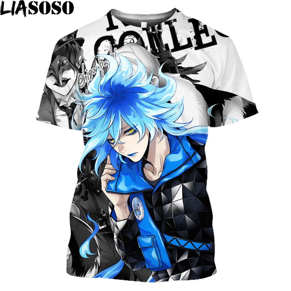 LIASOSO 3D Twisted Wonderland Cosplay Men Women Clothes 3D Print Casual Breathable Tops Fashion Round Neck Plus Size T Shirts