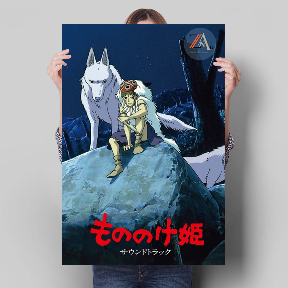 Hayao Miyazaki Manga Mononoke Princess Anime Poster Movie Character Picture Cuadros Wall Art Decoration Mural Modern Home Decor