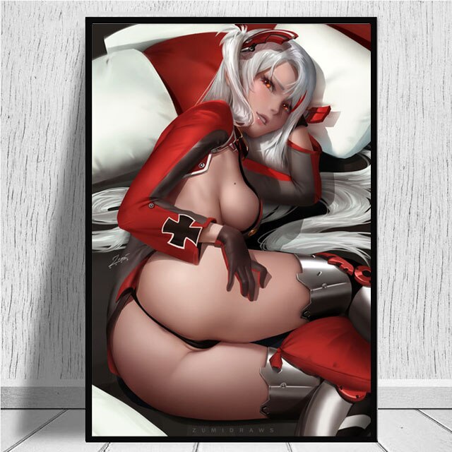 Canvas Nordic Painting Wall Art Azur Lane Prinz Eugen Anime Printed HD Sexy Poster Modular Pictures Home Decor Modular No Framed