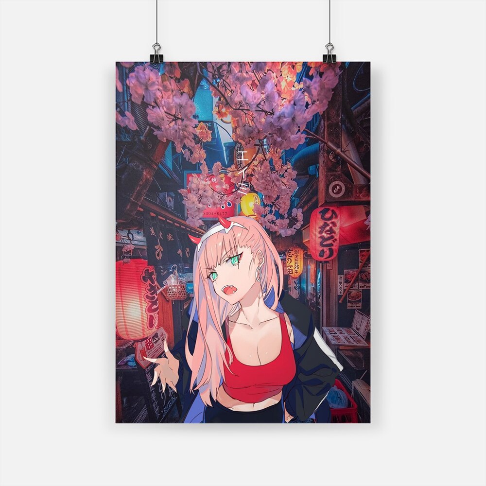 Anime Franxx Zero Two Kid art Poster Canvas Wall Art Decoration prints for living Kid Children room Home bedroom decor painting