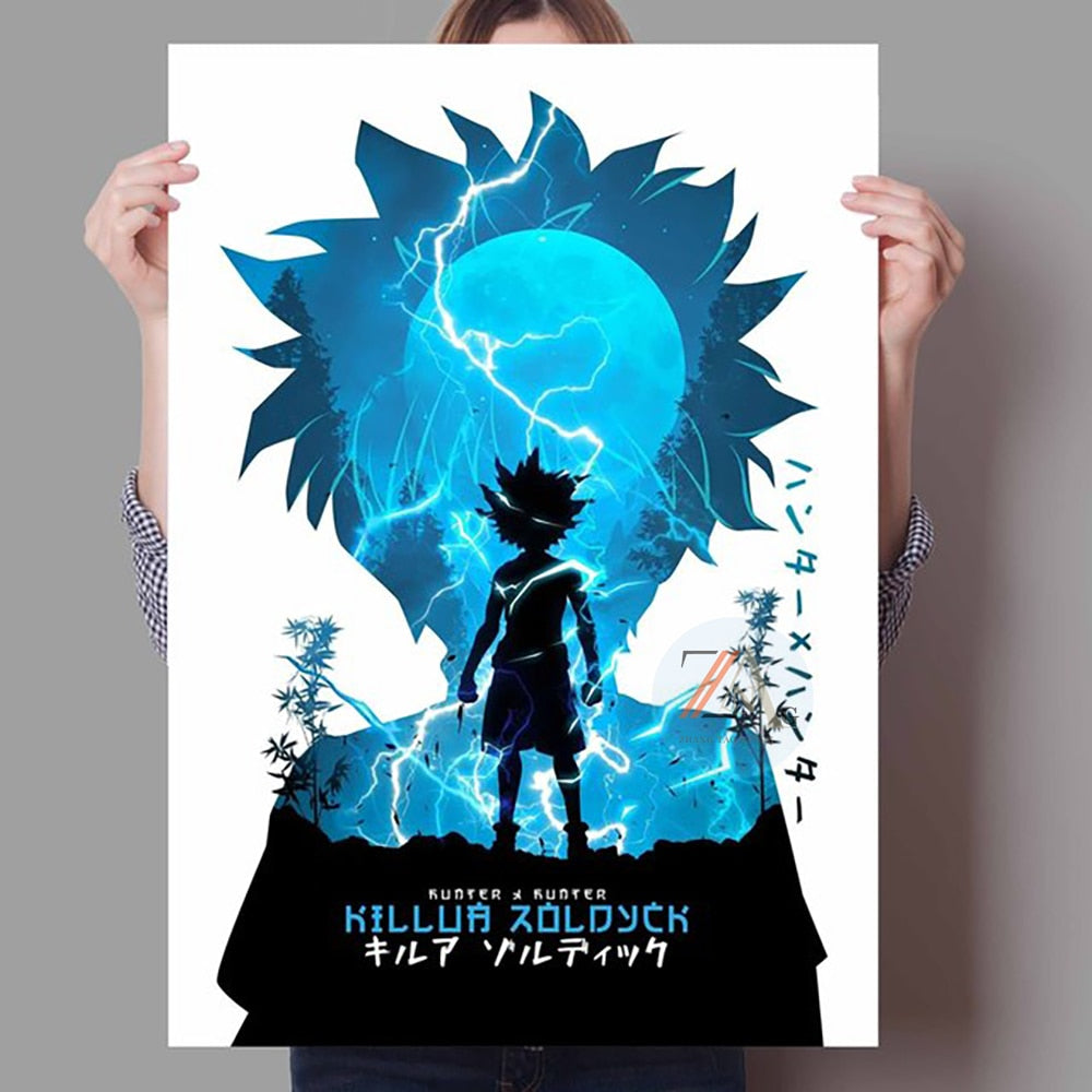 Hunter X Hunter Anime Poster Killua Zoldyck Kurapika Gon Freecss Hisoka Wall Decoration Canvas Print Painting Home Room Decor