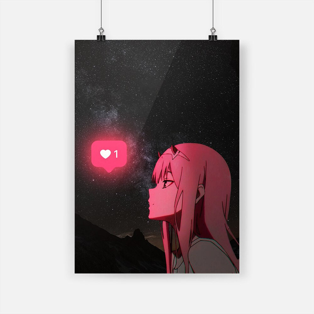 Anime Franxx Zero Two Kid art Poster Canvas Wall Art Decoration prints for living Kid Children room Home bedroom decor painting