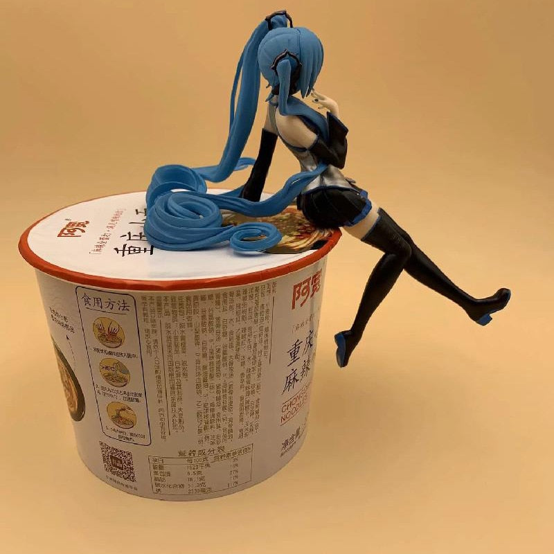 Japan Anime Hatsune Miku Sexy Girls Noodle Stopper PVC Action Figures Model Toy Desktop Car Decor Collection Toy For Kids Gift