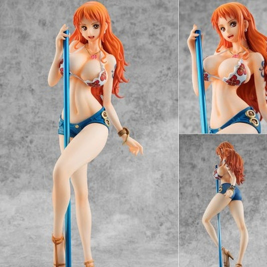 Anime One Piece Figure Nami Sexy Pole Dancing Standing Position 23CM