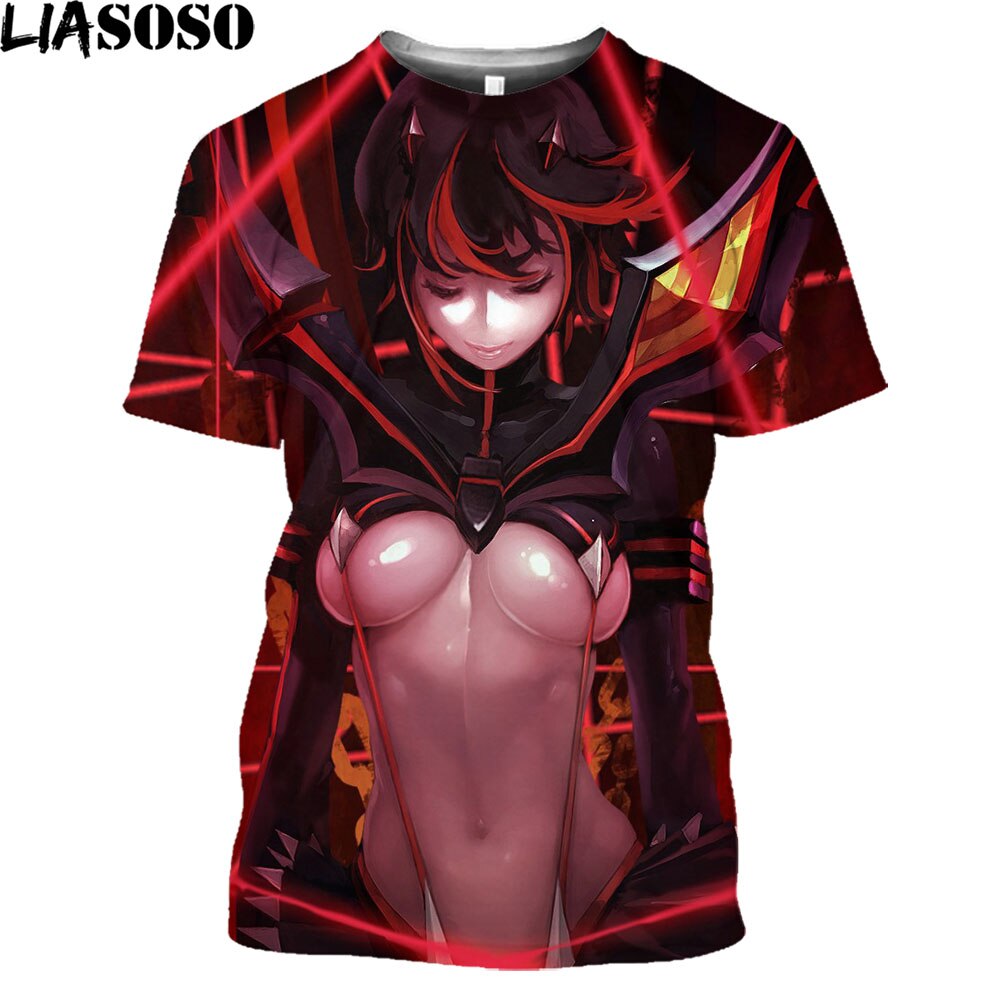 LIASOSO Hot Anime Kill La Kill Printed 3D T-shirt Men Women Summer Loose Harajuku Style Shirts Unisex Streetwear Tees Tops