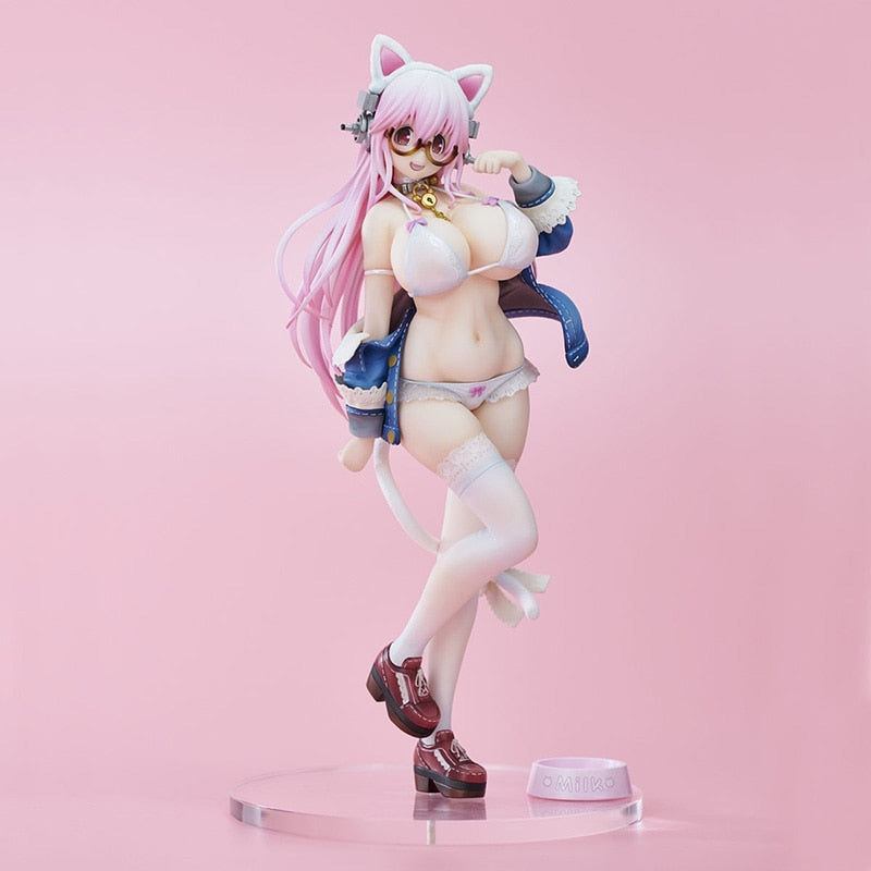 21cm Super Sonico Bikini Style Ver Anime Figure Super Sonico Sexy Girl Action Figure Nitroplus Figure Collection Model Doll Toys