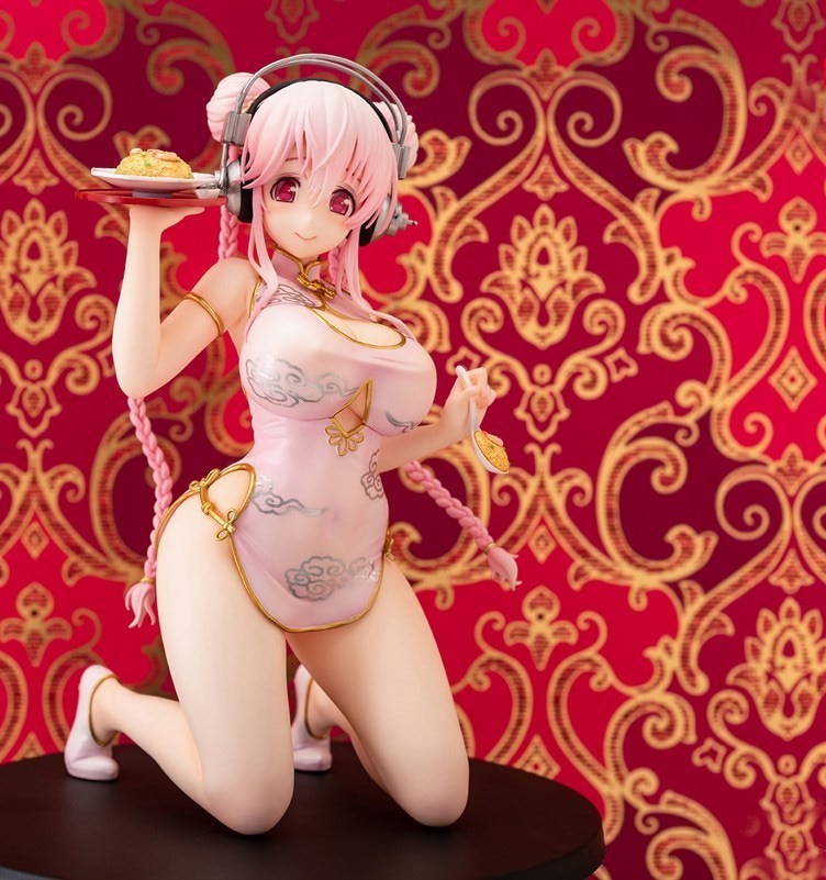 18cm Emon Restaurant Series Super Sonico China Dress Ver. Sexy Anime Figure Super Sonico Mandarin Dress PVC Action Figure Toys