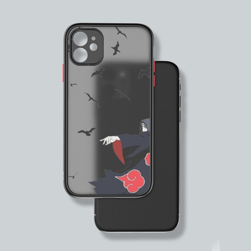 Anime Naruto Akatsuki Itachi Phone Case For IPhone 11 12 13 Mini Pro Max X XS XR 7 8 Plus Clear Matte Black Cover