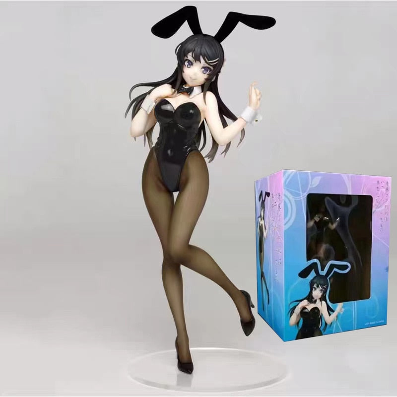 20cm Anime Rascal Does Not Dream of Bunny Girl Senpai Sexy Figure Toy Senpai Sakurajima Mai Chair Sexy Anime Action Figure Toys