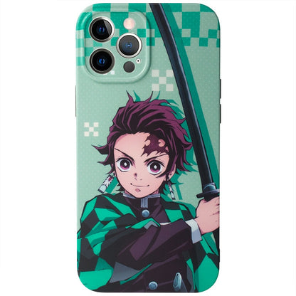 Cartoon Japan Anime Demon Slayer Phone Case For iPhone 11 12 13 Pro MAX XS XR X 7 8Plus Kimetsu No Yaiba Soft IMD Cover Fundas