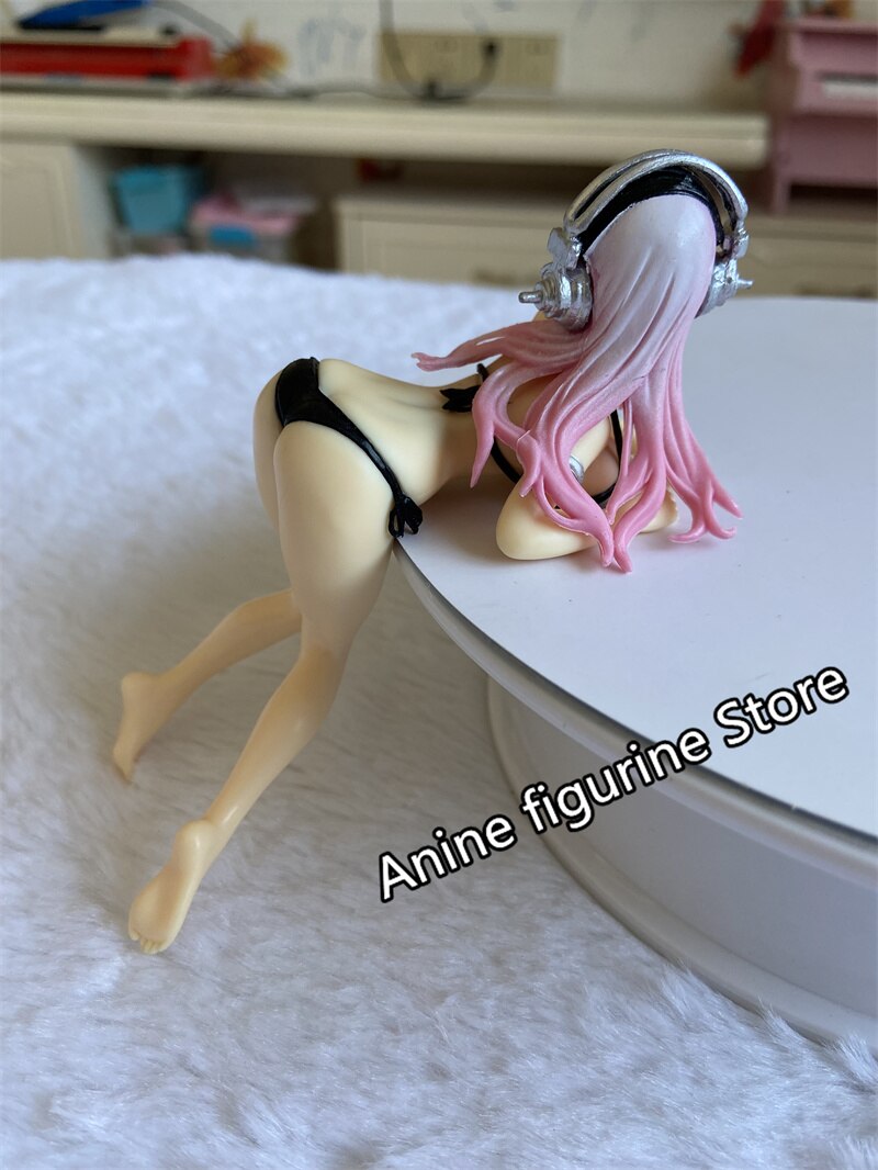 Anime Super Sonico Cup Noodle Stopper Swimsuit PVC Figure Toy Sexy Action Model Japanese Cartoon Figurines Collectible Doll Toys