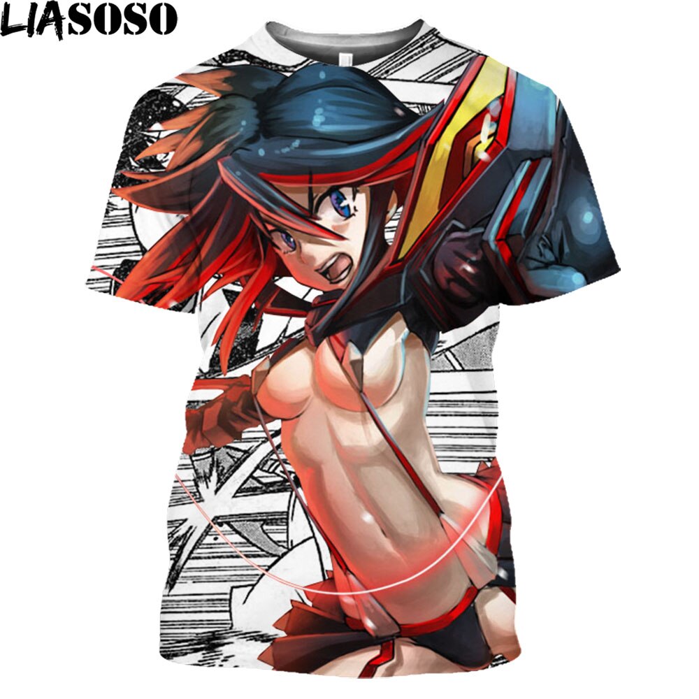 LIASOSO Hot Anime Kill La Kill Printed 3D T-shirt Men Women Summer Loose Harajuku Style Shirts Unisex Streetwear Tees Tops