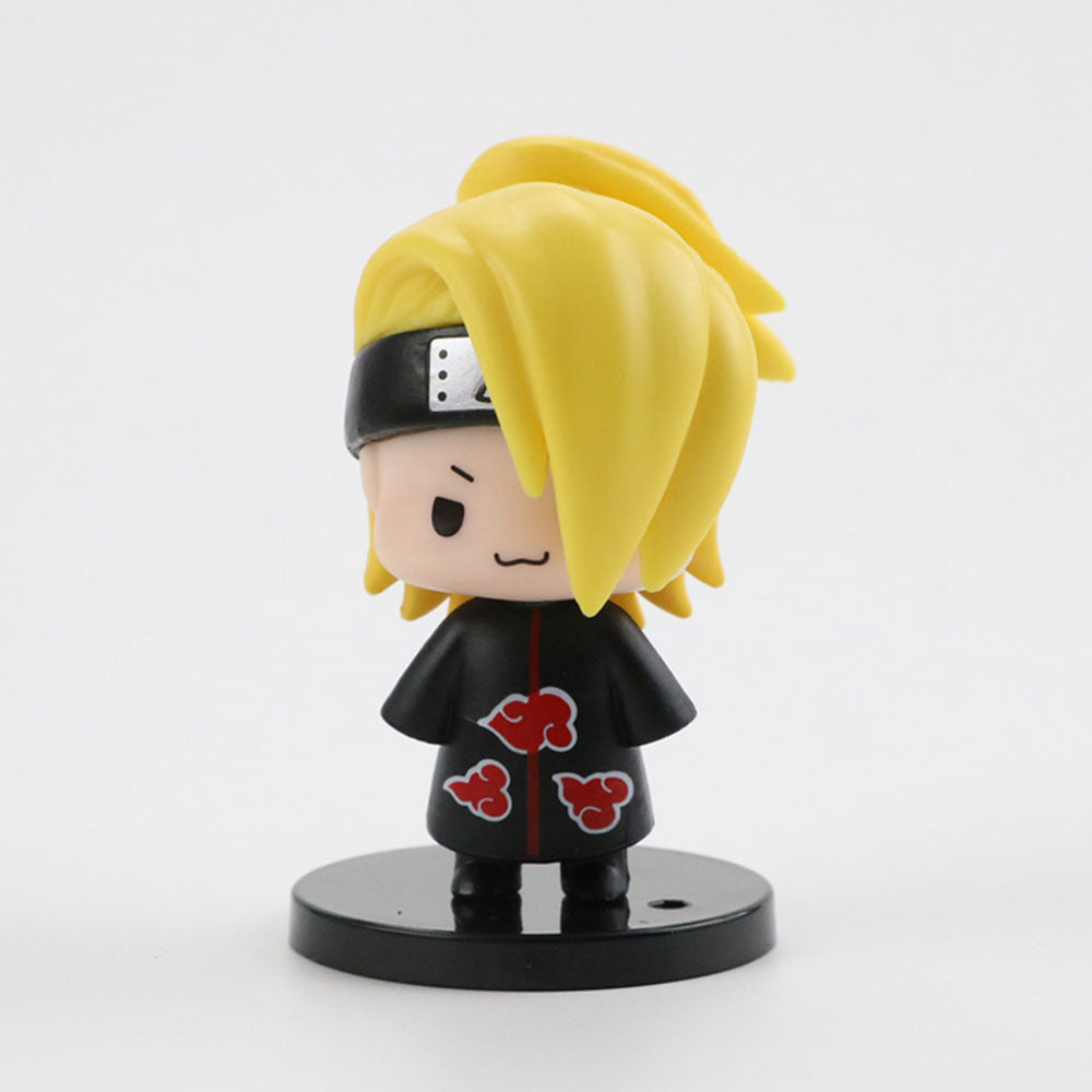 Kawaii Anime Naruto Figure Uzumaki Naruto Kakashi Q Figurals Uchiha Sasuke Itachi Cute Toys Car Desk Decoration Model Doll Gifts