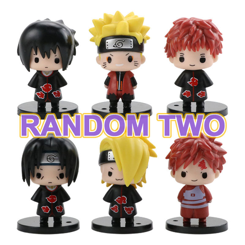 Kawaii Anime Naruto Figure Uzumaki Naruto Kakashi Q Figurals Uchiha Sasuke Itachi Cute Toys Car Desk Decoration Model Doll Gifts