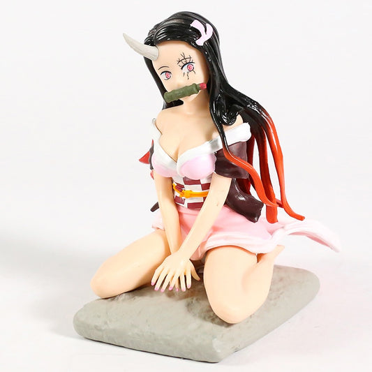 Demon Slayer Anime Figure Kamado Nezuko PVC Action Figure Kneeling Version Nezuko Kamado Figurine Collection Model Doll Gift