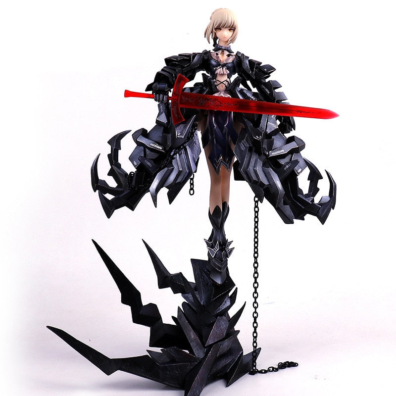 33cm Fate/Stay Night Sexy Anime Figure The King Black Saber Huke Ver. Sexy Figure The King Black Dress Saber Action Figure Toys