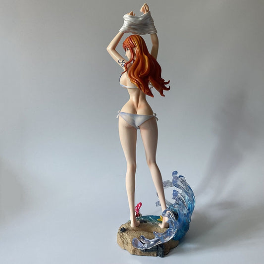 34.5CM One Piece Nami Naked Anime Figures GK Cat Burglar Action Figurines Model Sexy Girl Doll Figma Statue Adult Figures Toys