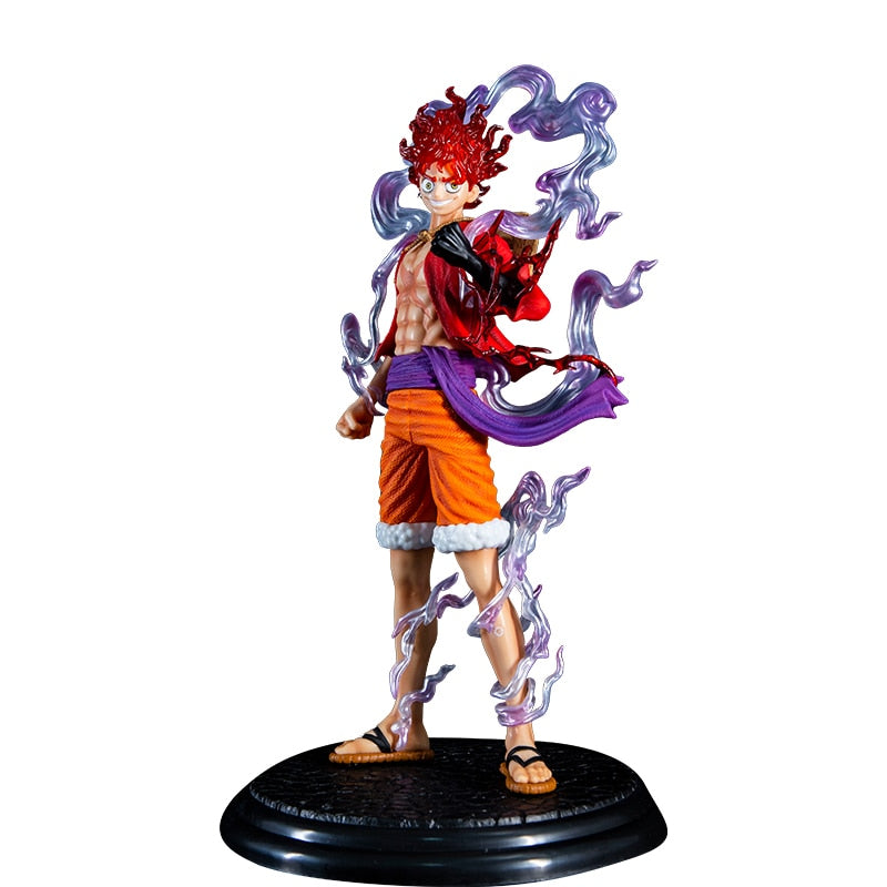 One Piece Luffy GEAR 5 Anime Figures Nika Sun God PVC Action Figurine Double-Led Collectible Figma Model Doll Toys for Children