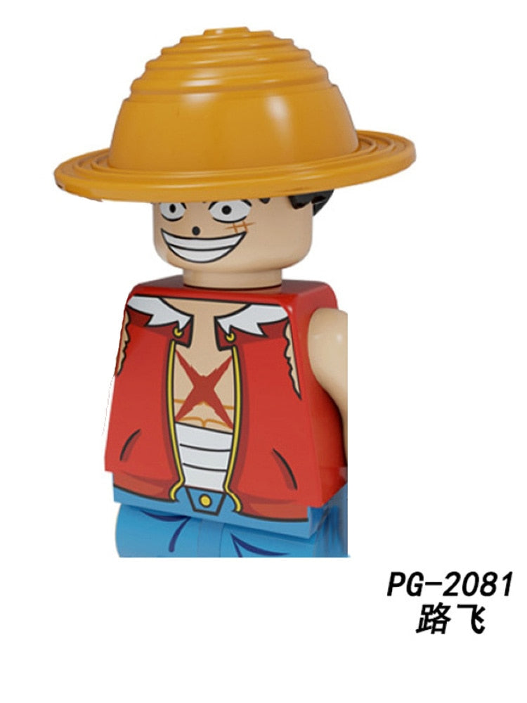 Anime One Piece Luffy Ace Building Blocks Bricks Joba Nami Mini Action Toy Figures Assembly Kids Toys Birthday Gifts Wholesale