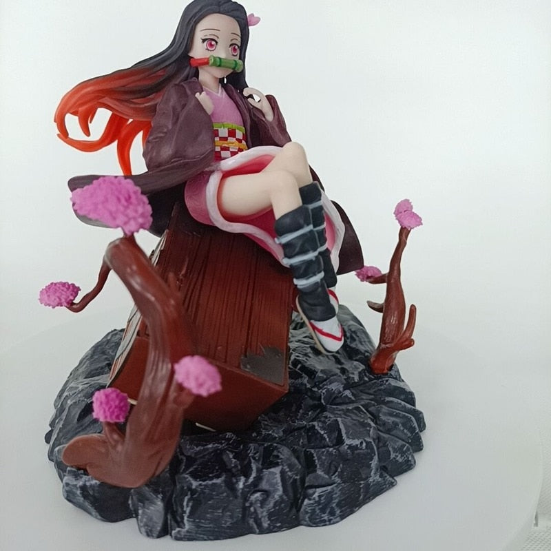 Demon Slayer Kamado Anime Figure Kamado Nezuko PVC Action Figure Toy Kimetsu no Yaiba Statue Adult Collectible Model Doll Gift