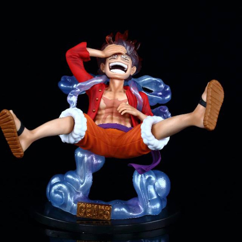 One Piece Luffy GEAR 5 Anime Figures Nika Sun God PVC Action Figurine Double-Led Collectible Figma Model Doll Toys for Children