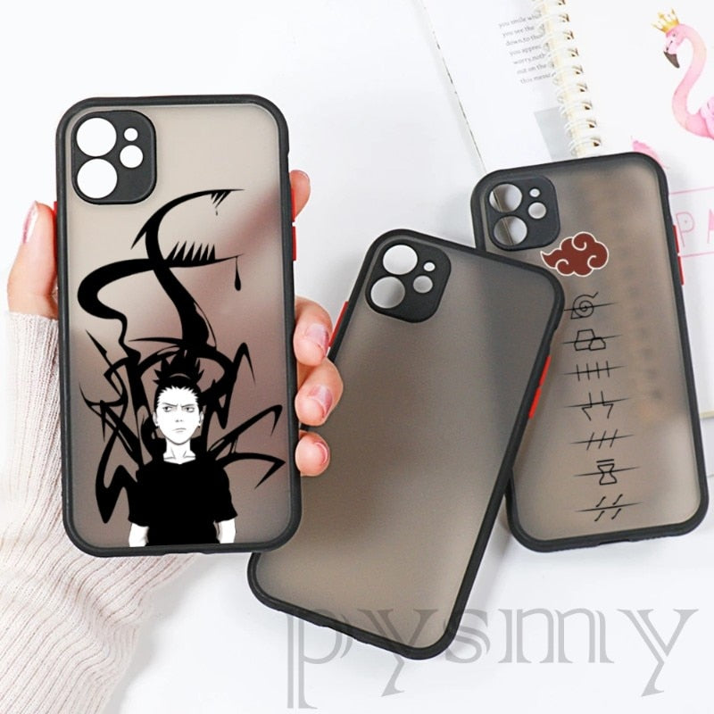 Anime Naruto Akatsuki Itachi Phone Case For IPhone 11 12 13 Mini Pro Max X XS XR 7 8 Plus Clear Matte Black Cover