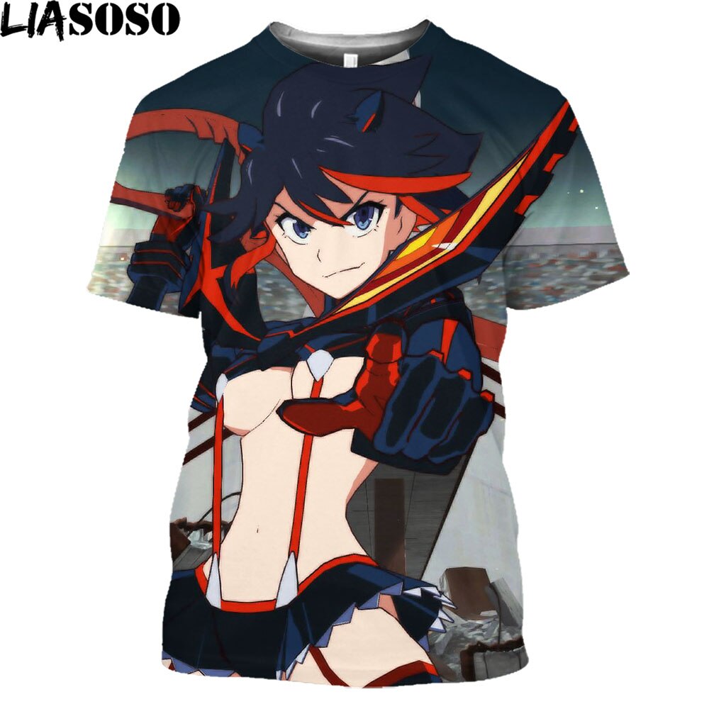 LIASOSO Hot Anime Kill La Kill Printed 3D T-shirt Men Women Summer Loose Harajuku Style Shirts Unisex Streetwear Tees Tops