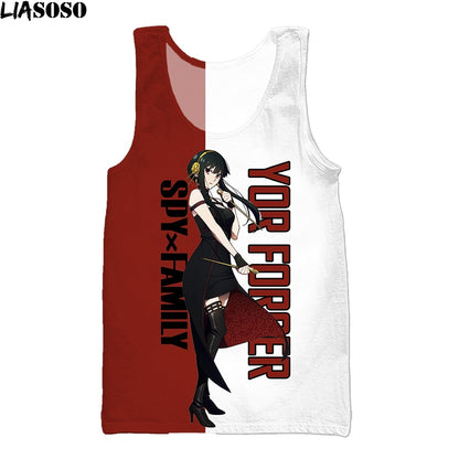 LIASOSO Anime SPY X FAMILY Anya Sleeveless Adult Clothing Tank Top Casual Harajuku Fashion Sexy Loli Streetwear Clothes Vest