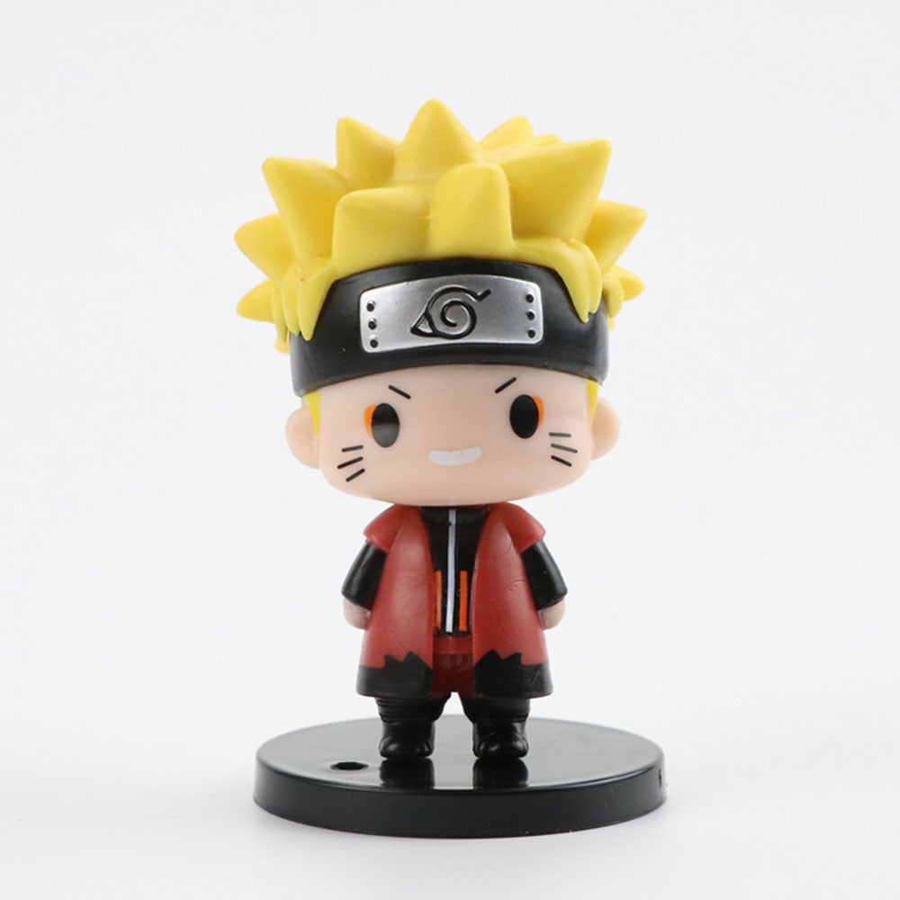 Kawaii Anime Naruto Figure Uzumaki Naruto Kakashi Q Figurals Uchiha Sasuke Itachi Cute Toys Car Desk Decoration Model Doll Gifts